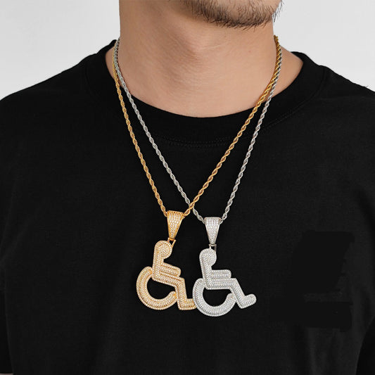 18K/White Gold Disabled Symbol Pendant