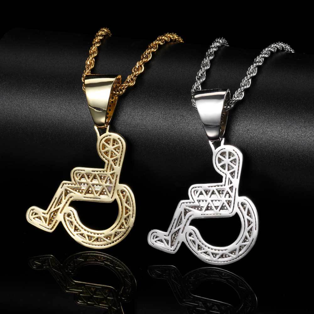 18K/White Gold Disabled Symbol Pendant