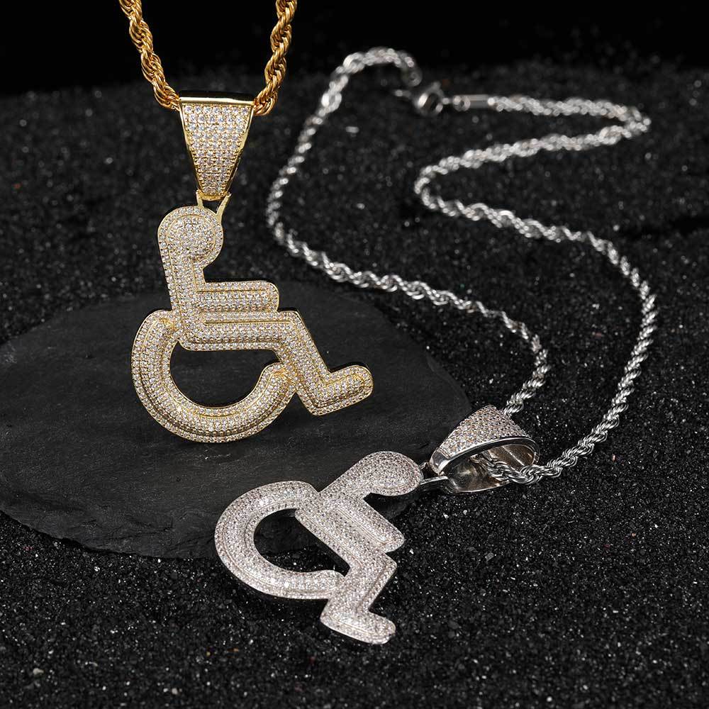 18K/White Gold Disabled Symbol Pendant