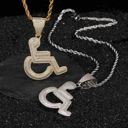 18K/White Gold Disabled Symbol Pendant