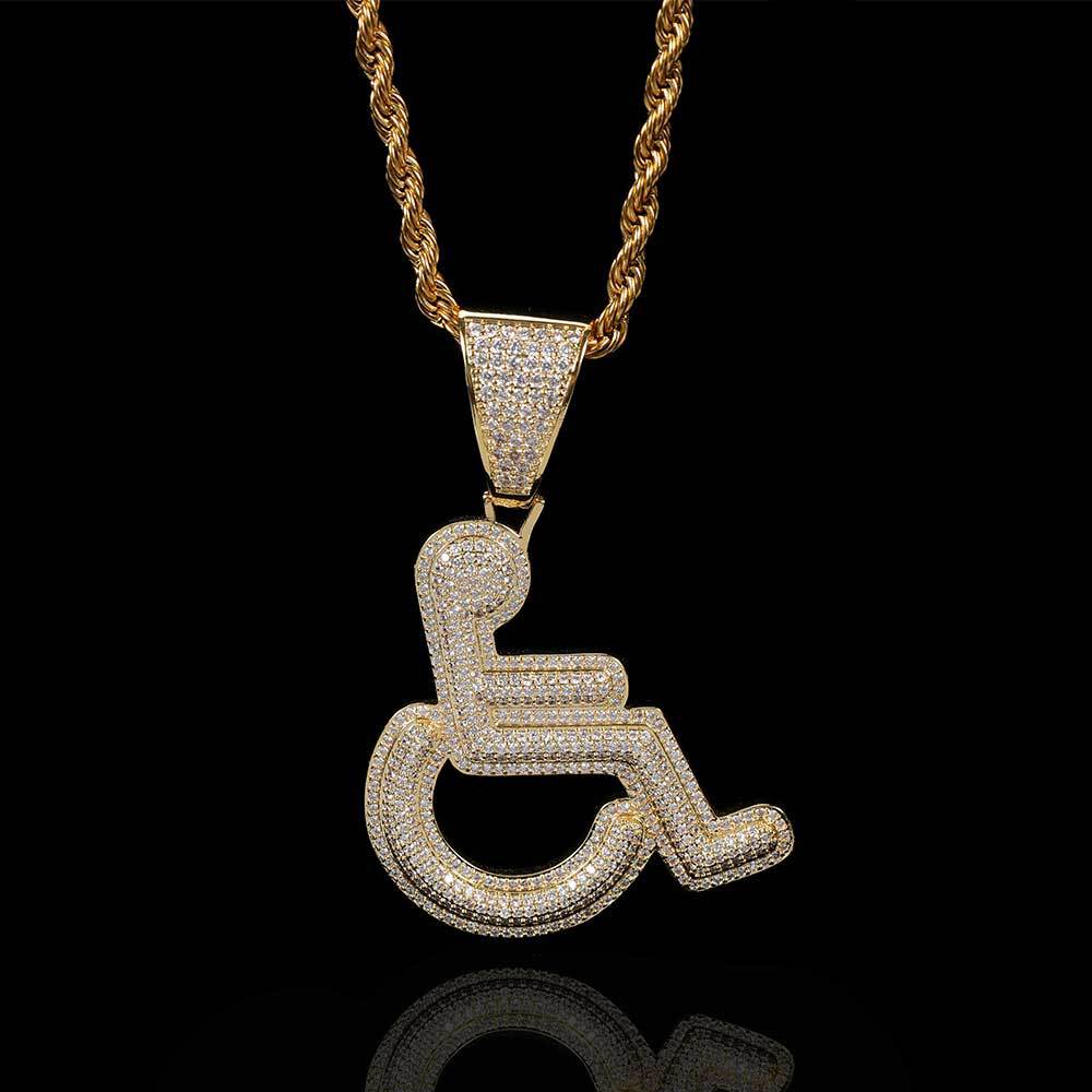 18K/White Gold Disabled Symbol Pendant