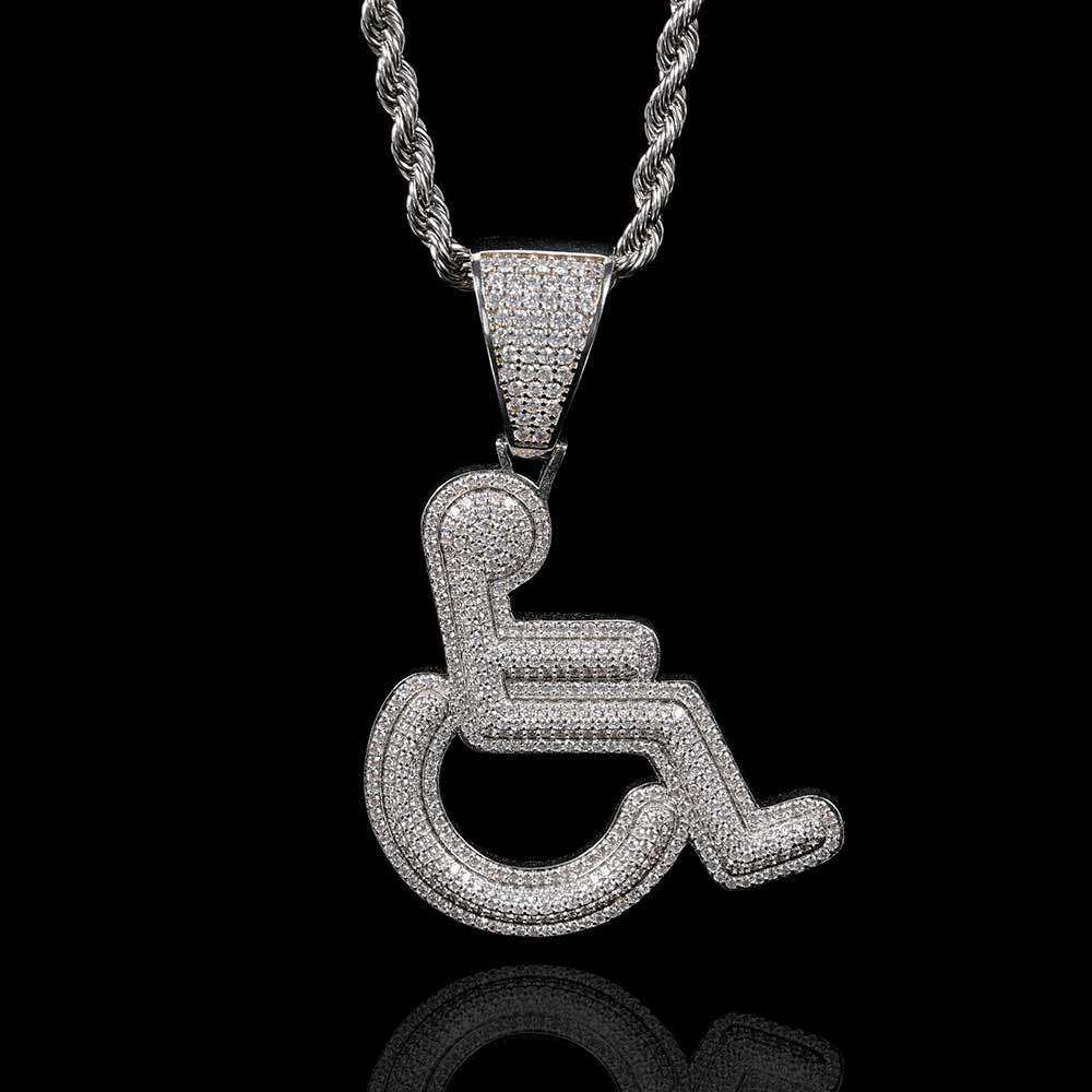 18K/White Gold Disabled Symbol Pendant