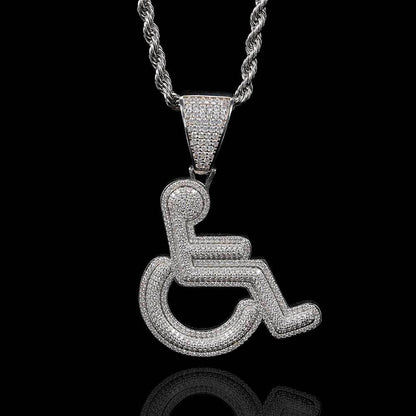 18K/White Gold Disabled Symbol Pendant