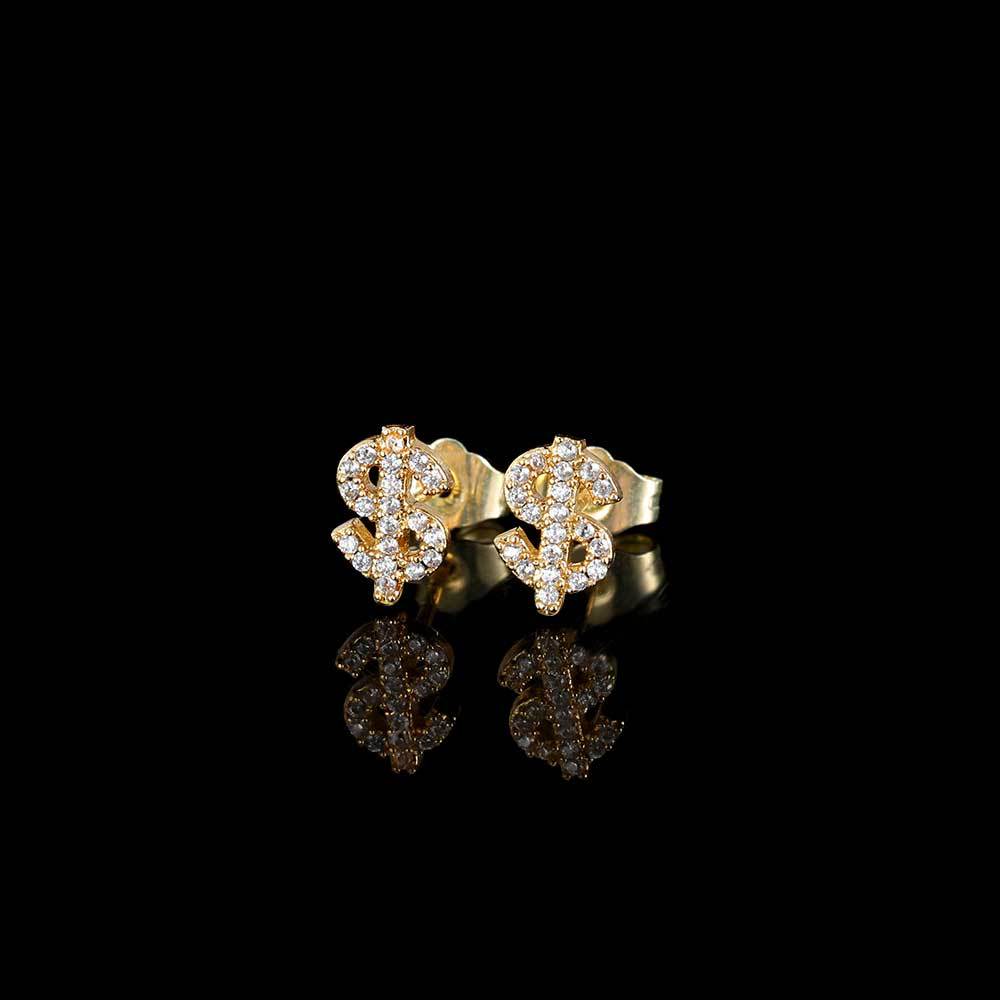 14K/White Gold dollar Symbol Earring