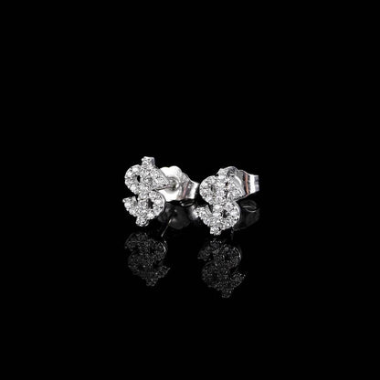 14K/White Gold dollar Symbol Earring