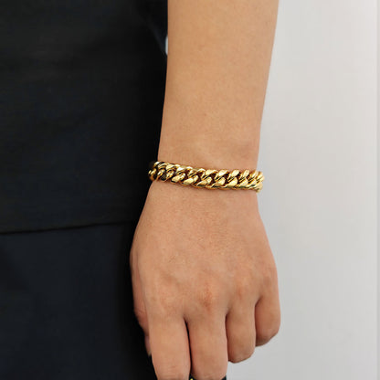 12MM 18K/White Gold Miami Cuban Link Bracelet