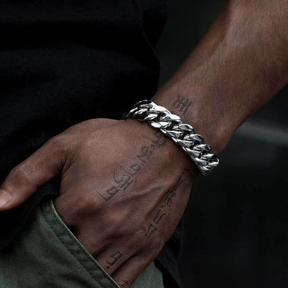 18MM 18K/White Gold Iced Out Clasp Miami Cuban Link Bracelet