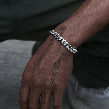 10MM White Gold Plated Miami Cuban Link Bracelet