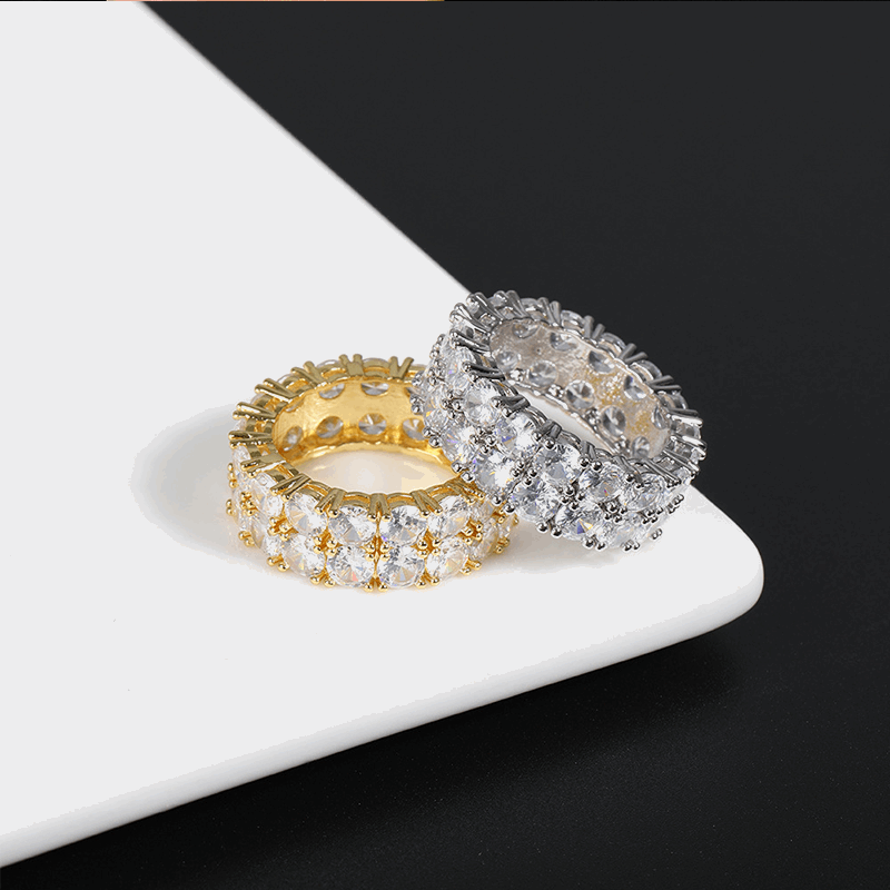 14K Gold Dual Eternity Ring