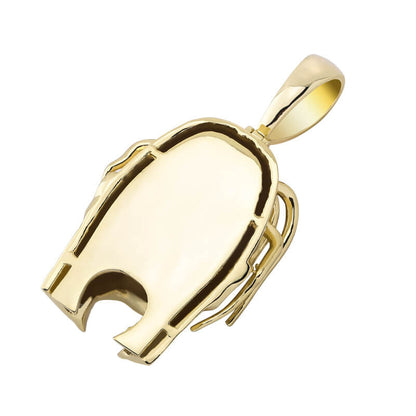 Gold/White Gold Iced Star Avatar Pendant Tripodjewelry