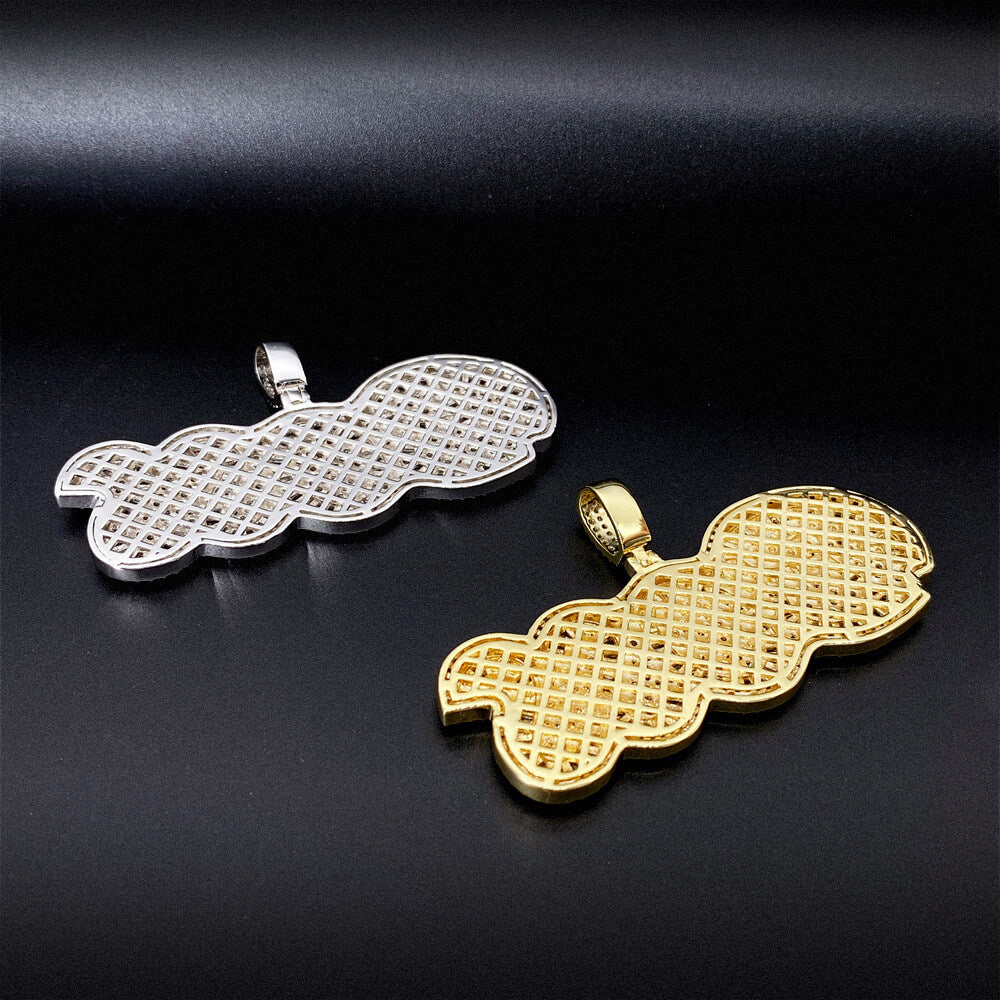 Gold/White Gold Iced Letter BOSS Pendant