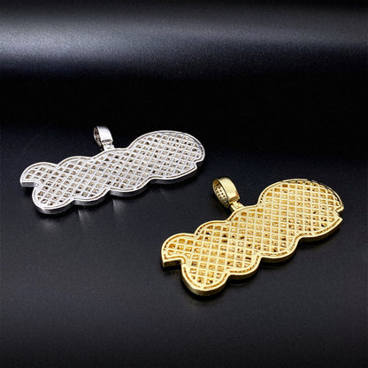 Gold/White Gold Iced Letter BOSS Pendant