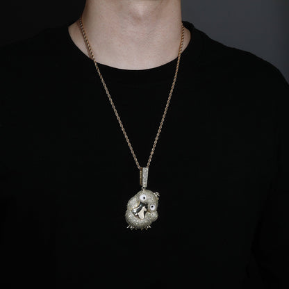 Gold Iced Out Reachable Duck Pendant Hip Hop Jewelry Tripodjewelry