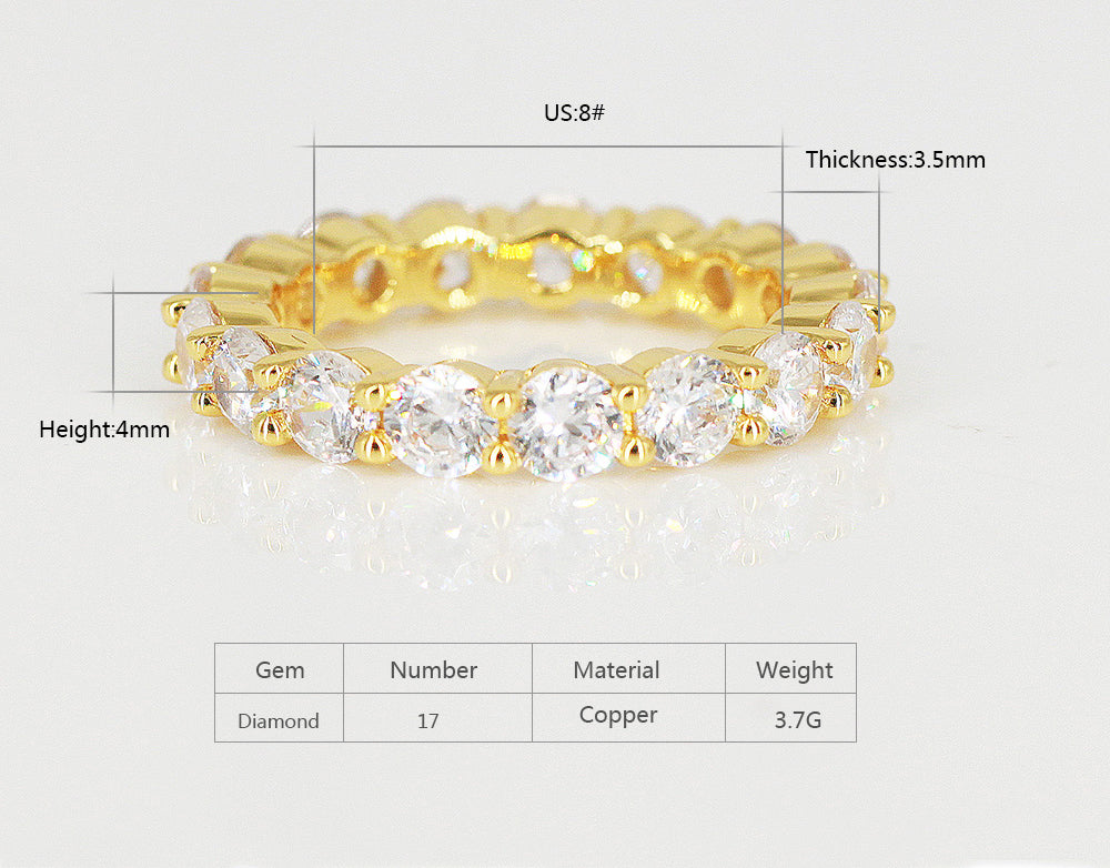 18K Gold Single Eternity Ring