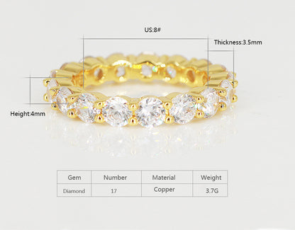 18K Gold Single Eternity Ring