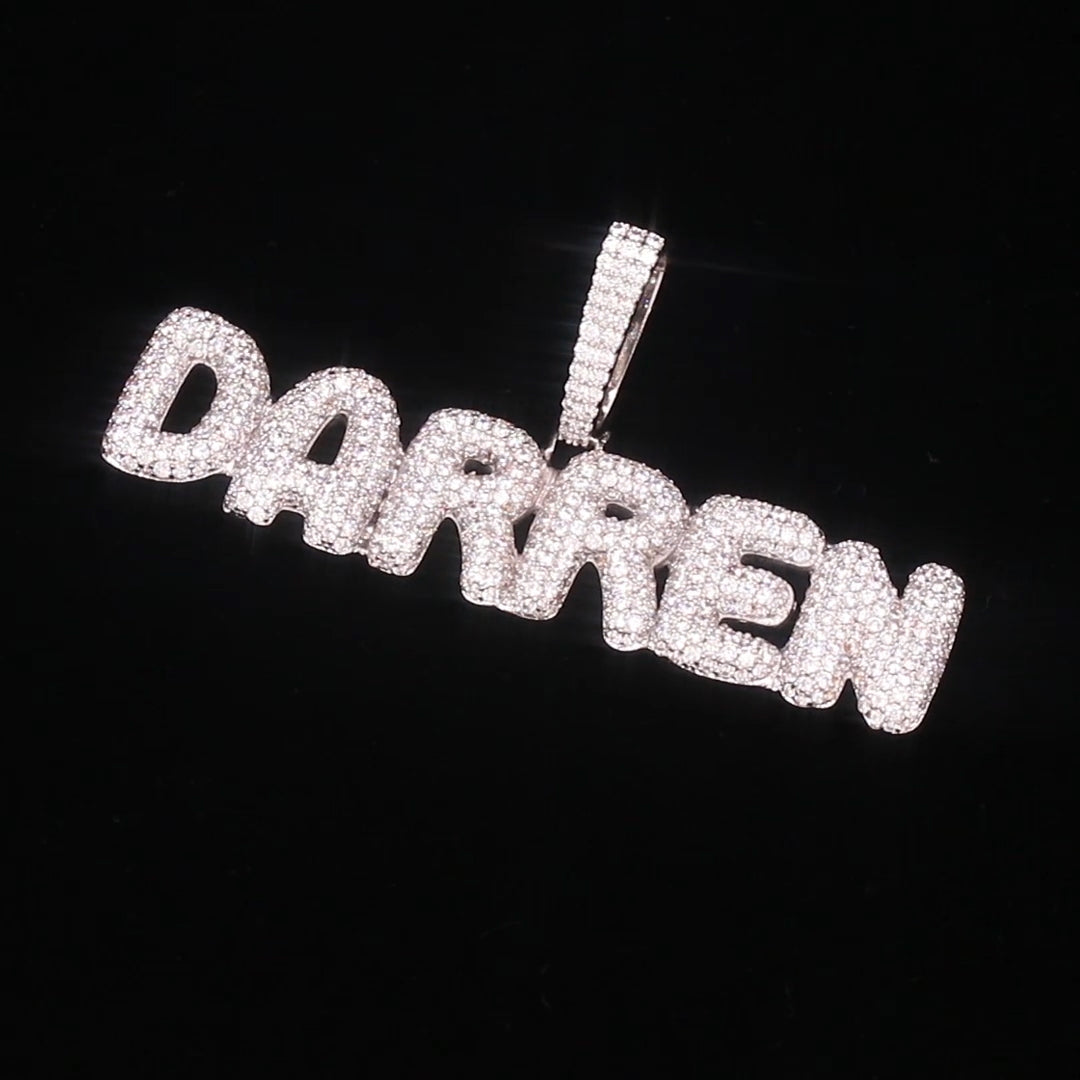 Creative Bubble Letter Splicing Zirconia Pendant Customization