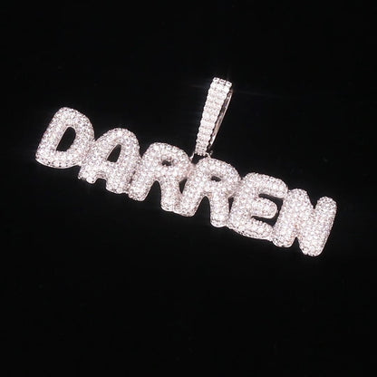 Creative Bubble Letter Splicing Zirconia Pendant Customization