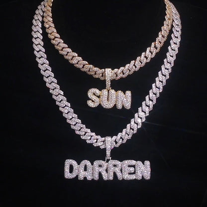 Creative Bubble Letter Splicing Zirconia Pendant Customization