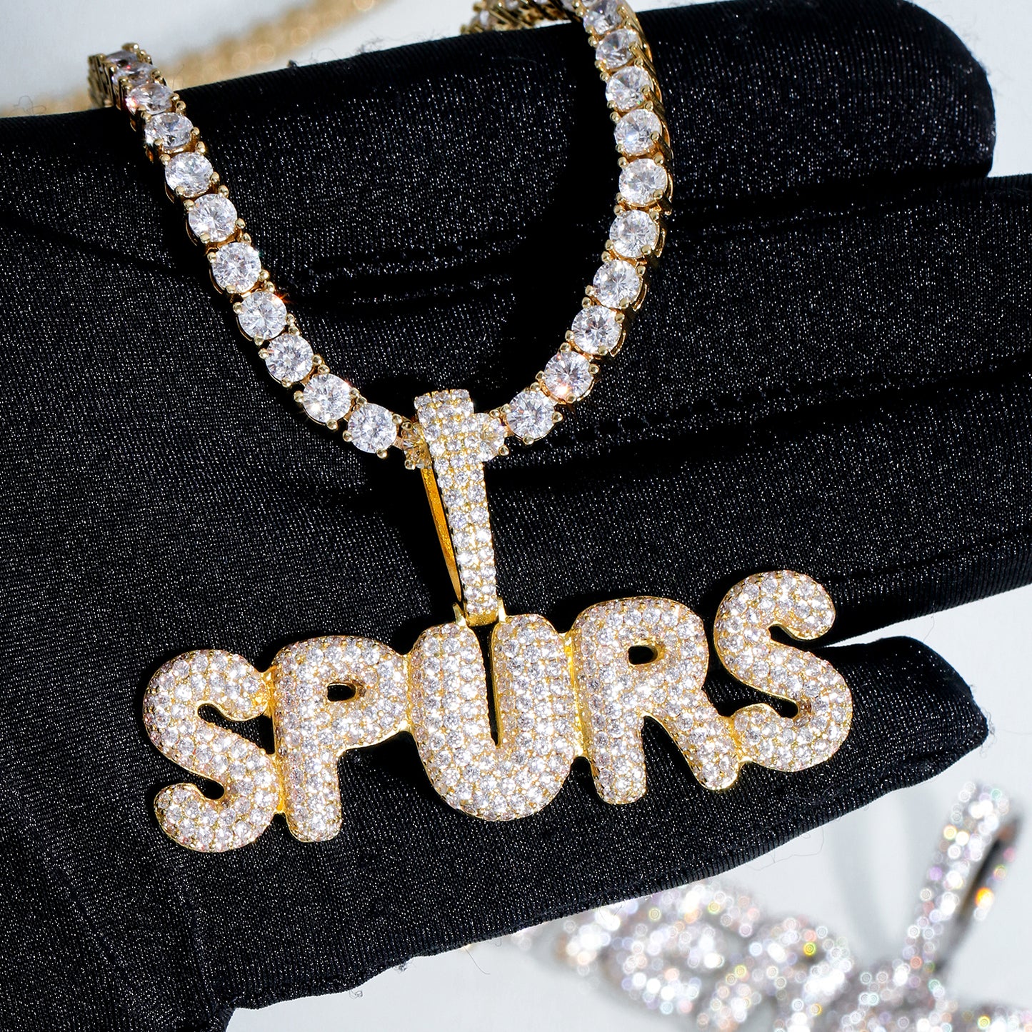 Creative Bubble Letter Splicing Zirconia Pendant Customization