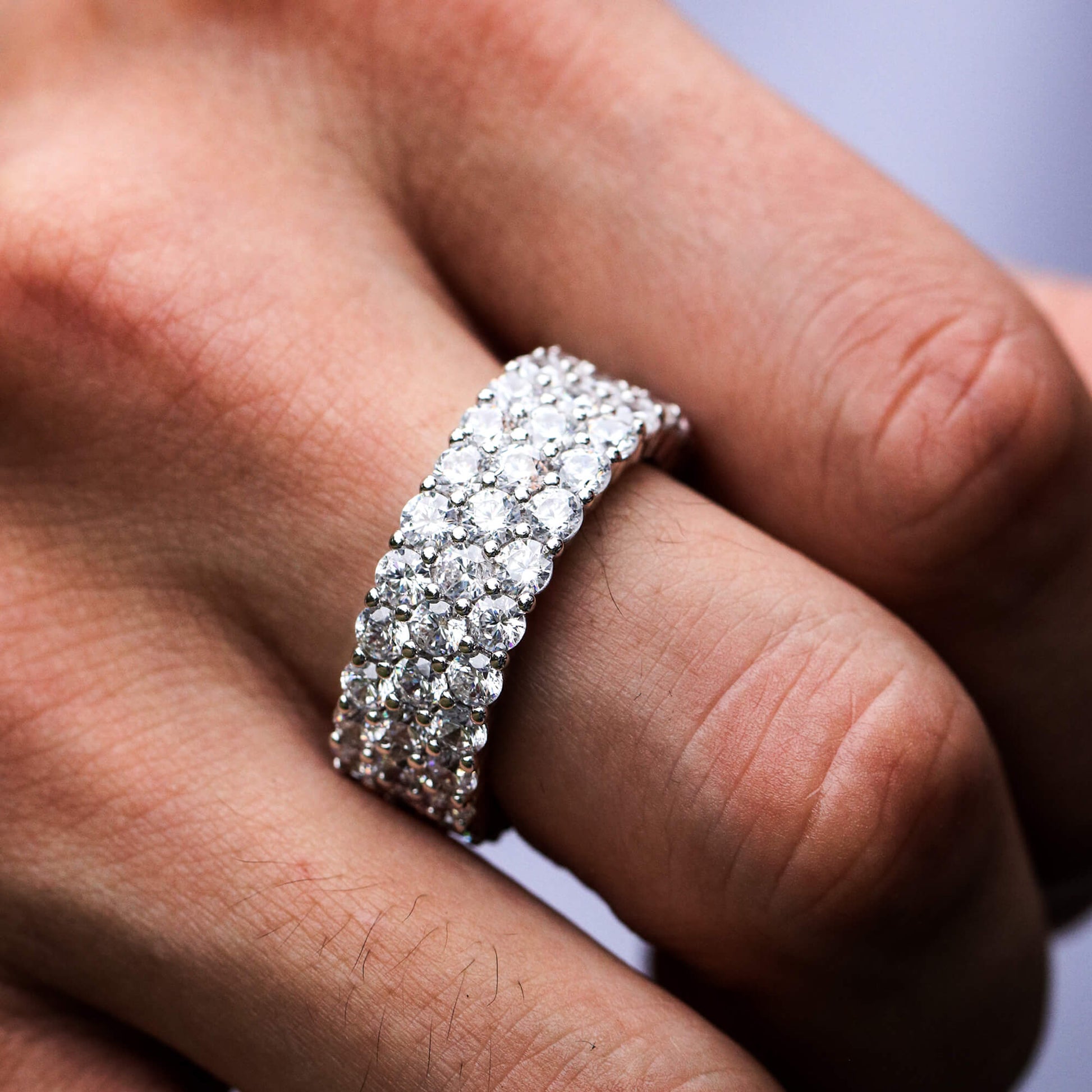White Gold Diamond Eternity Ring Tripodjewelry