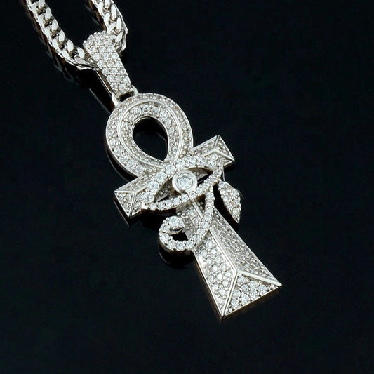 Any Iced Out Pendants + Any Franco/Rope Chains Necklace Cubic Zirconia Tripodjewelry