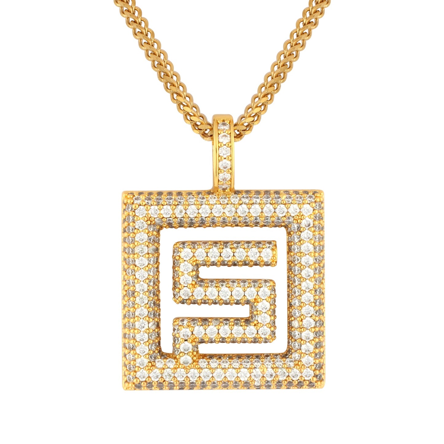 18K Gold  Iced Out Trendy Pendant Tripodjewelry