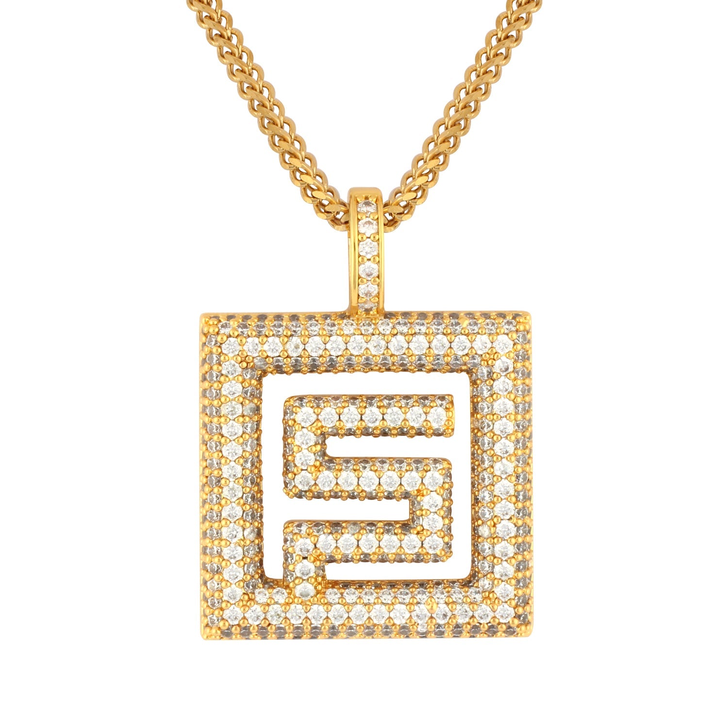 18K Gold  Iced Out Trendy Pendant Tripodjewelry