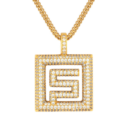 18K Gold  Iced Out Trendy Pendant Tripodjewelry