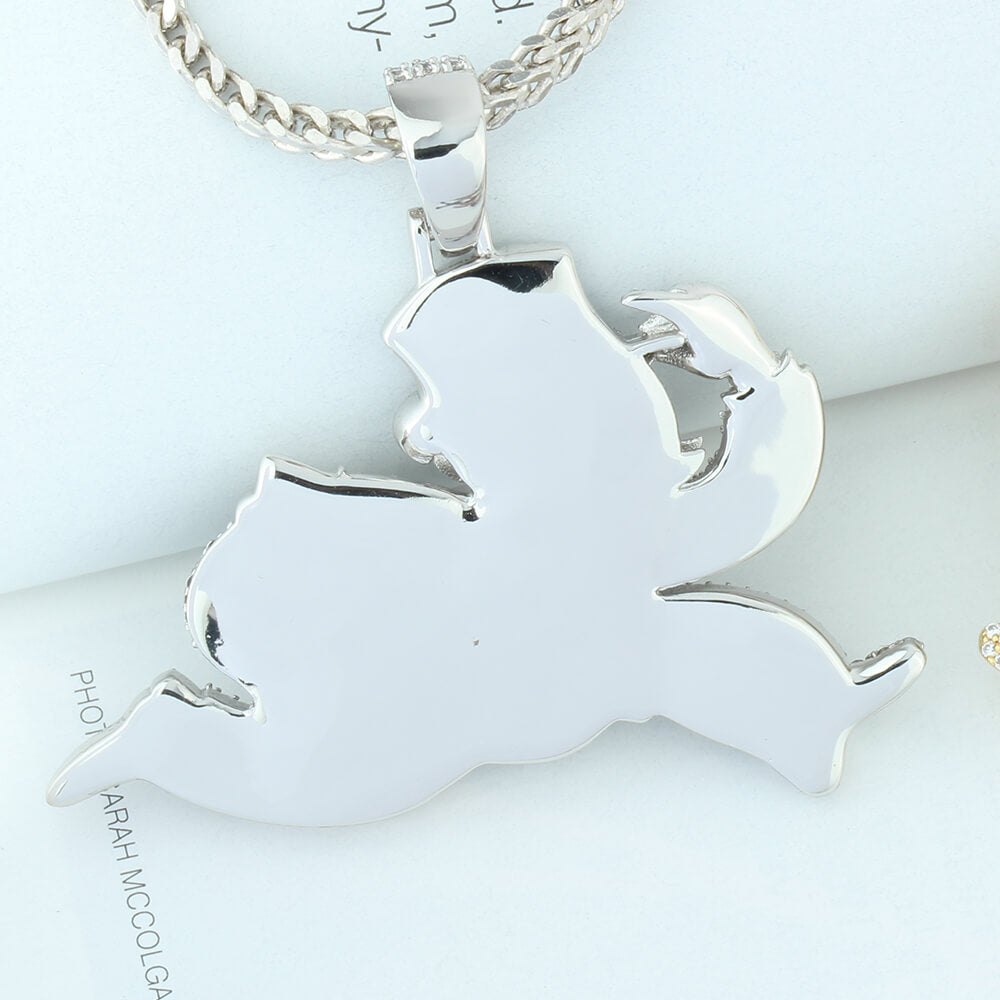 18k/White Gold Iced Diamond Doll Pendants Tripodjewelry
