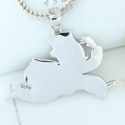 18k/White Gold Iced Diamond Doll Pendants Tripodjewelry