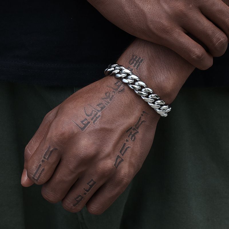 12MM White Gold Plated Miami Cuban Link Bracelet