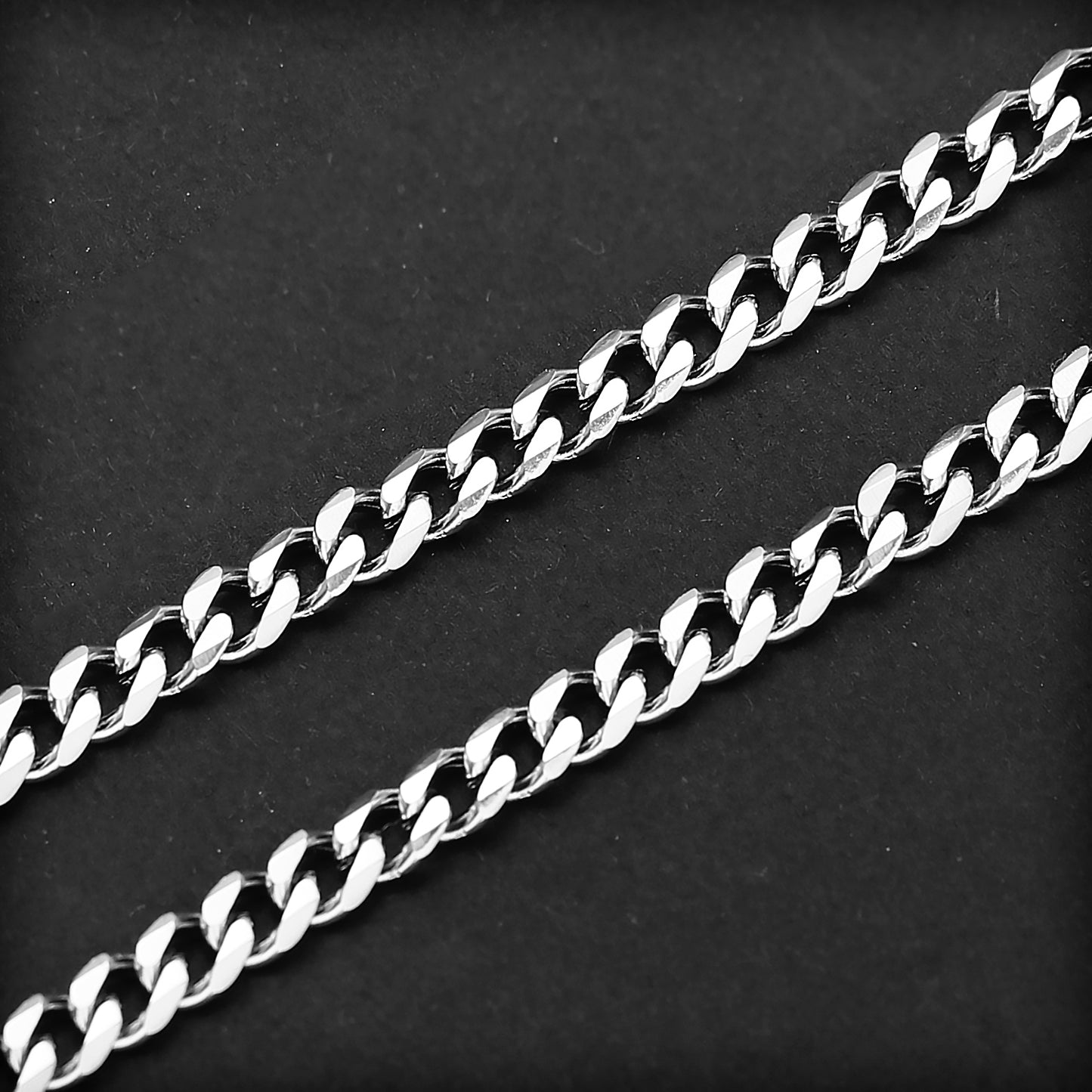 4MM White Gold Miami Micro Cuban Link Chain Necklace