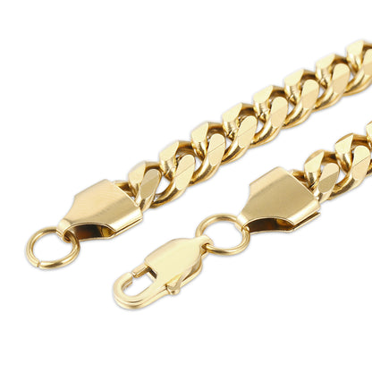 4MM 14K Gold Miami Micro Cuban Link Chain Necklace