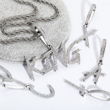 Custom Name Letters Pendant Necklace For Men