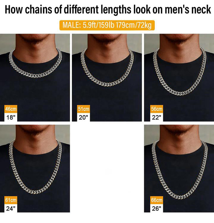 4MM White Gold Miami Micro Cuban Link Chain Necklace