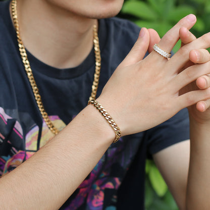 4MM 14K Gold Miami Micro Cuban Link Chain Necklace