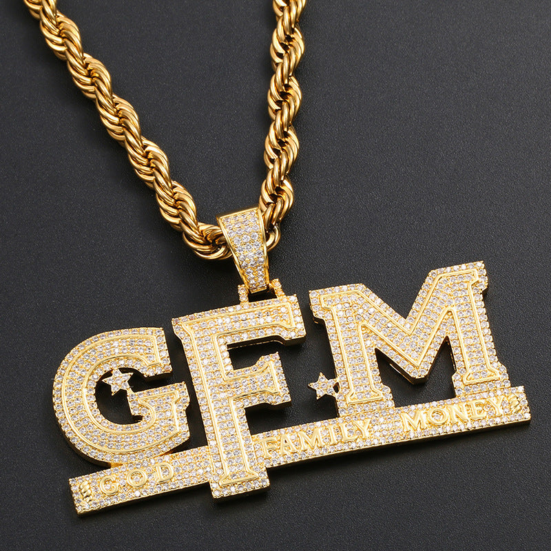 God Family Money Iced Out Pendants For Men 14K Gold Plated TRIPOD JEWELRY