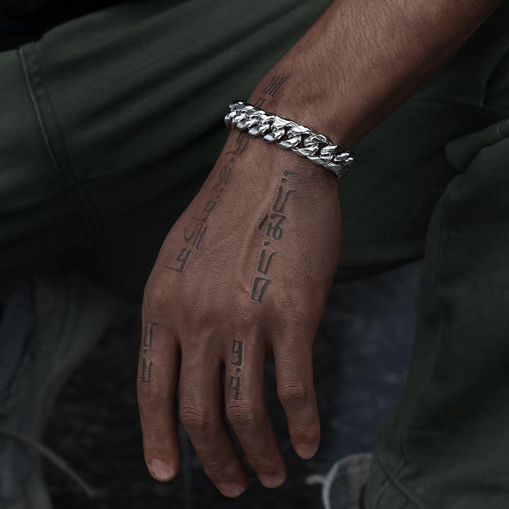 8/10/12/14/16/18MM White Gold Plated Iced Out Clasp Miami Cuban Link Bracelet