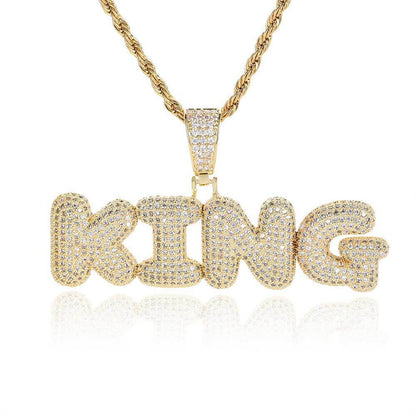 Customized Bubble Letter Name Chain Necklace Name Plate Chains