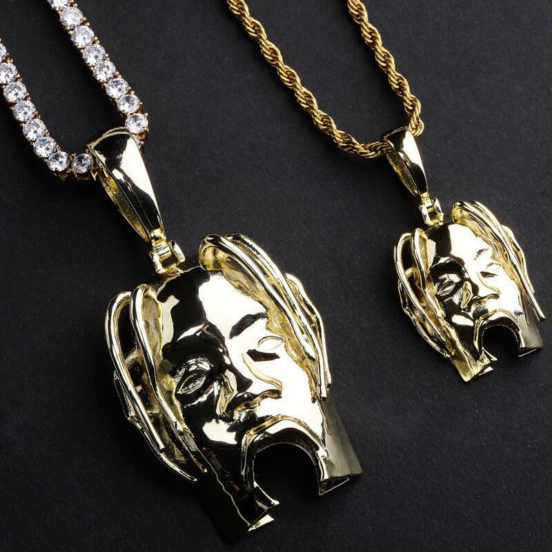 Gold/White Gold Iced Star Avatar Pendant Tripodjewelry