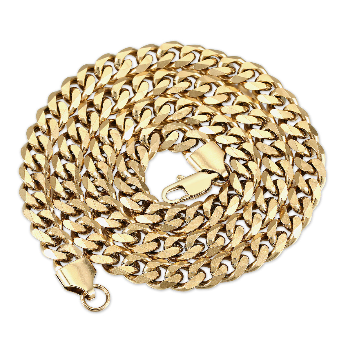 4MM 14K Gold Miami Micro Cuban Link Chain Necklace