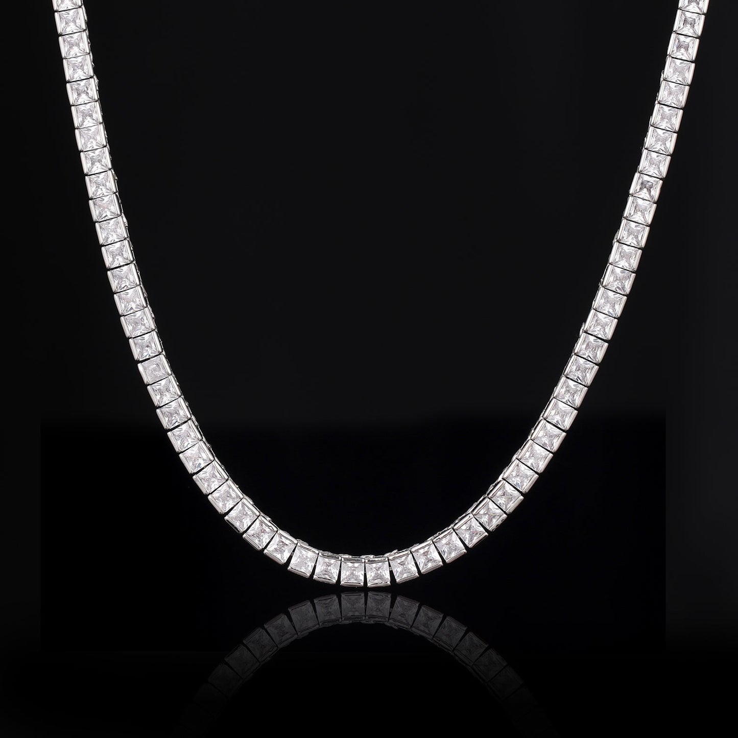 14 / 18K Stainless Steel Zircon Stone Necklace Chain TRIPOD JEWELRY