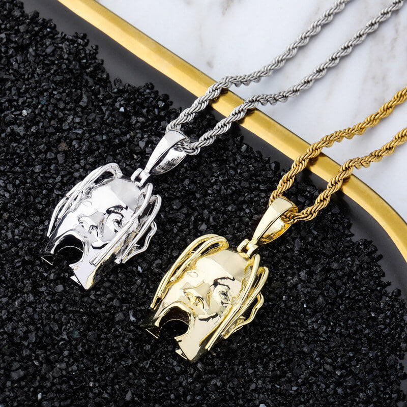 Gold/White Gold Iced Star Avatar Pendant Tripodjewelry