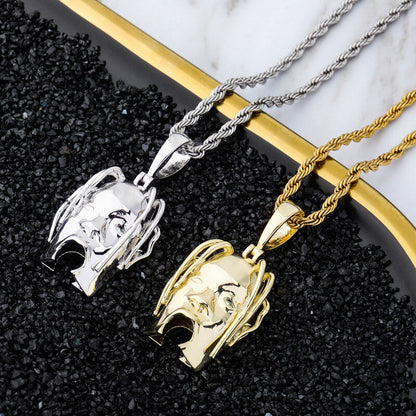 Gold/White Gold Iced Star Avatar Pendant Tripodjewelry