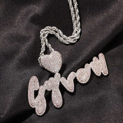 14K Gold/White Gold Love Letter Custom Pendant Gift For Men