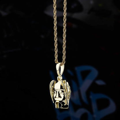 Gold/White Gold Iced Star Avatar Pendant Tripodjewelry