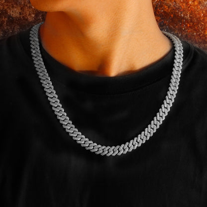Cuban Link Chain Necklace - Gold & White Gold TRIPOD JEWELRY