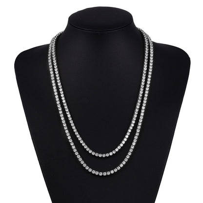 14K/18K Single Row Diamond Cuban Chain TRIPOD JEWELRY