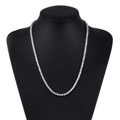 14K/18K Single Row Diamond Cuban Chain TRIPOD JEWELRY