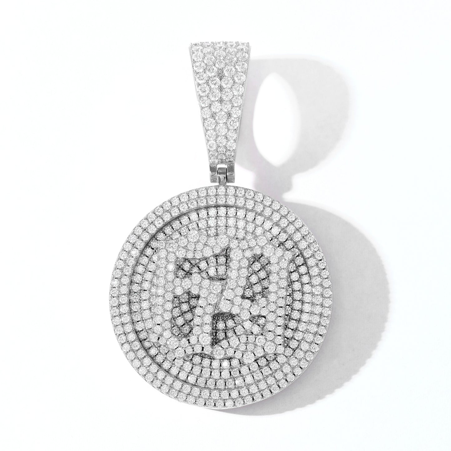 Iced Out 69 Gold Plated 6IX9INE 3D Giant Disc Bling-Bling Pendant